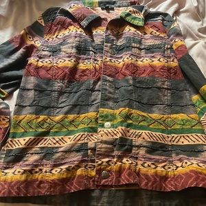 Women’s large funky button up